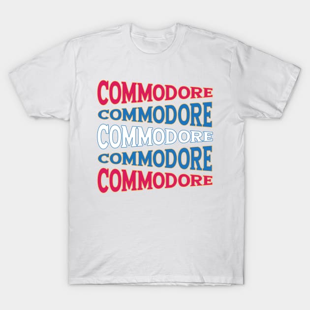 TEXT ART USA COMMODORE T-Shirt by LAVA-ROMA-NOVA